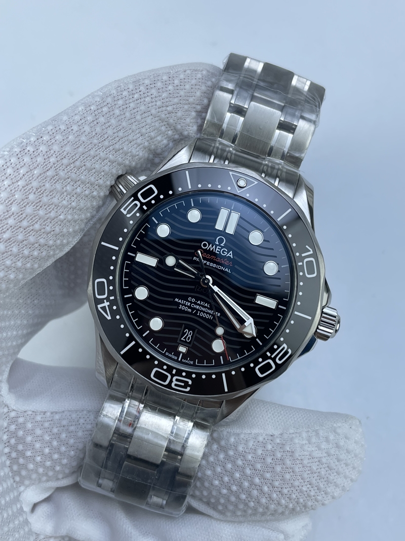 (준비완료/특급배송)NO.2787/ZF공장 오메가 시마스터 300M 블랙 Seamaster Diver 300M ZF 11 Best Edition Black Ceramic Black Dial on SS Bracelet A8800