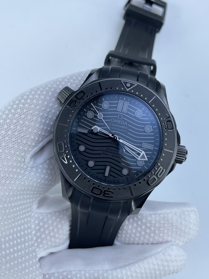 (준비완료/특급배송)NO.2952/VS공장 Seamaster 300m 43.5mm Black Ceramic VSF 11 Best Edition Black Dial on Black Rubber Strap A8806