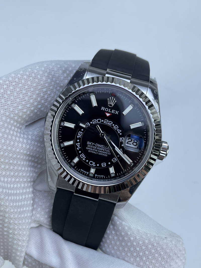 (준비완료/특급배송)NO.2990/ZF공장 롤렉스 Sky-Dweller 336239 SS ZF 11 Best Edition Black Dial on Oysterflex Strap A23J (Gain Weight)